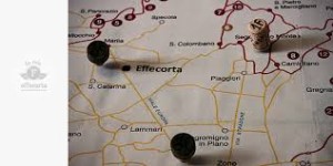 La mappa indica la distanza di ogni produttore dal negozio Effecorta